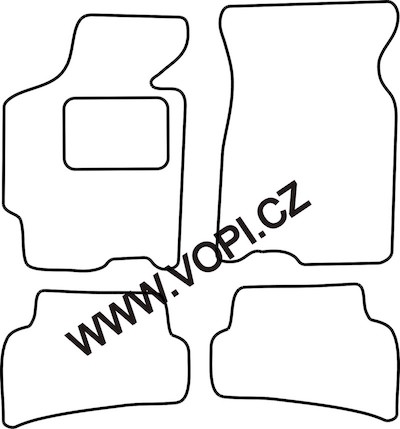 Přesné gumové koberce béžové / šedé Mazda MX-6